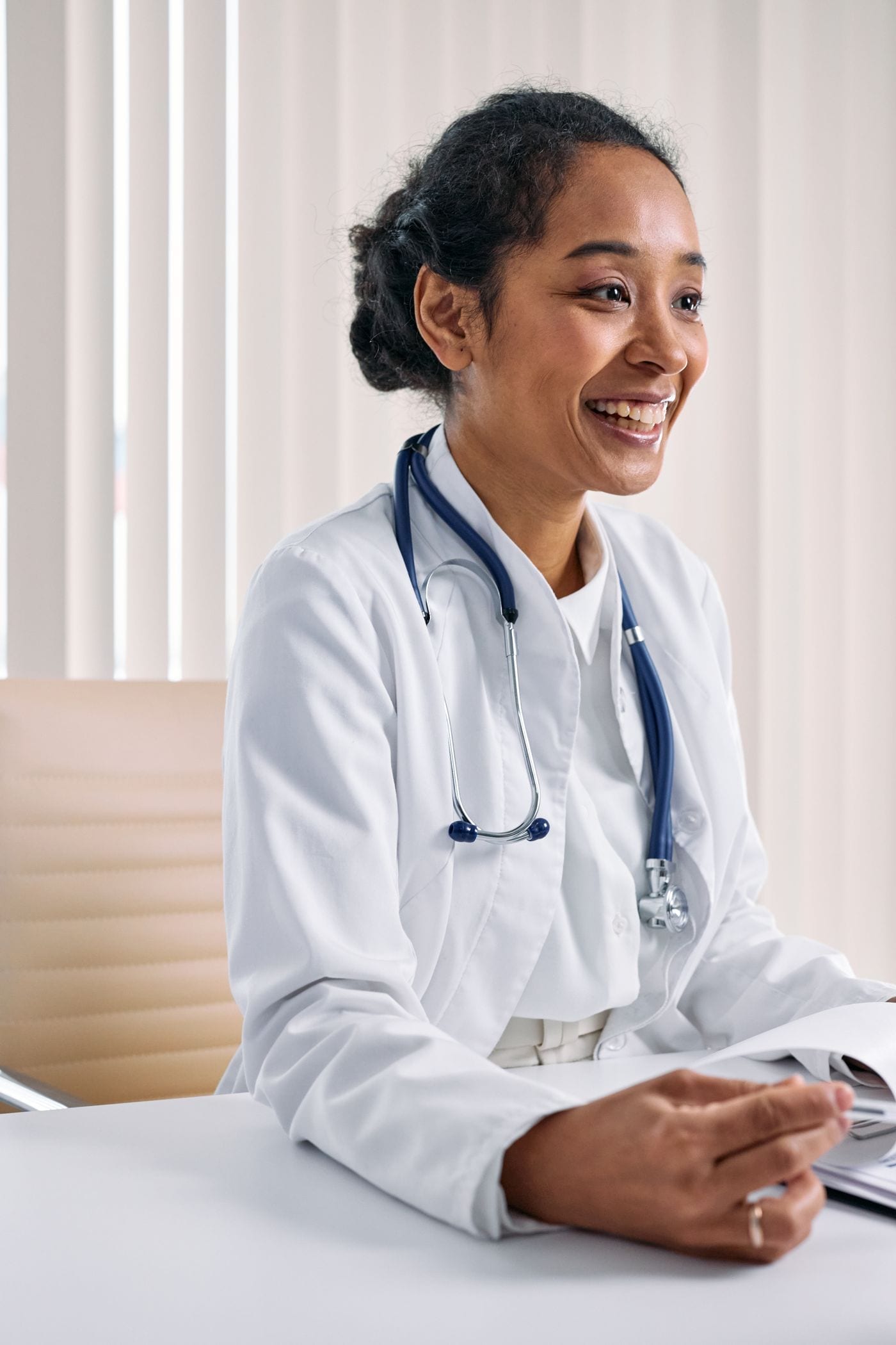 Doctor at her desk