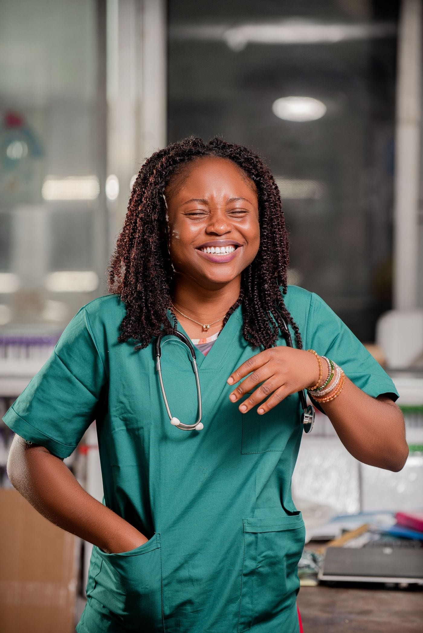 Smiling healthcare provider