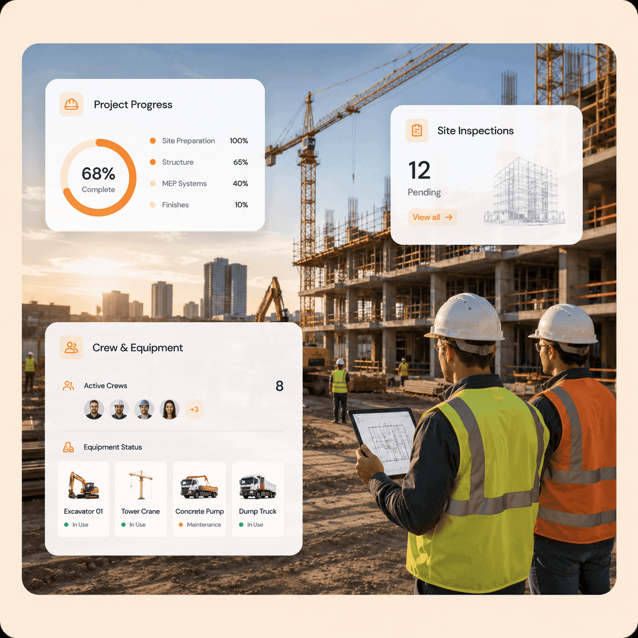 Construction and field operations dashboard